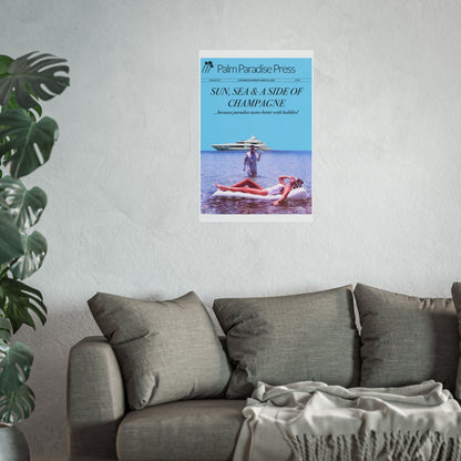 Palm Paradise 'Champagne' Fine Art Poster