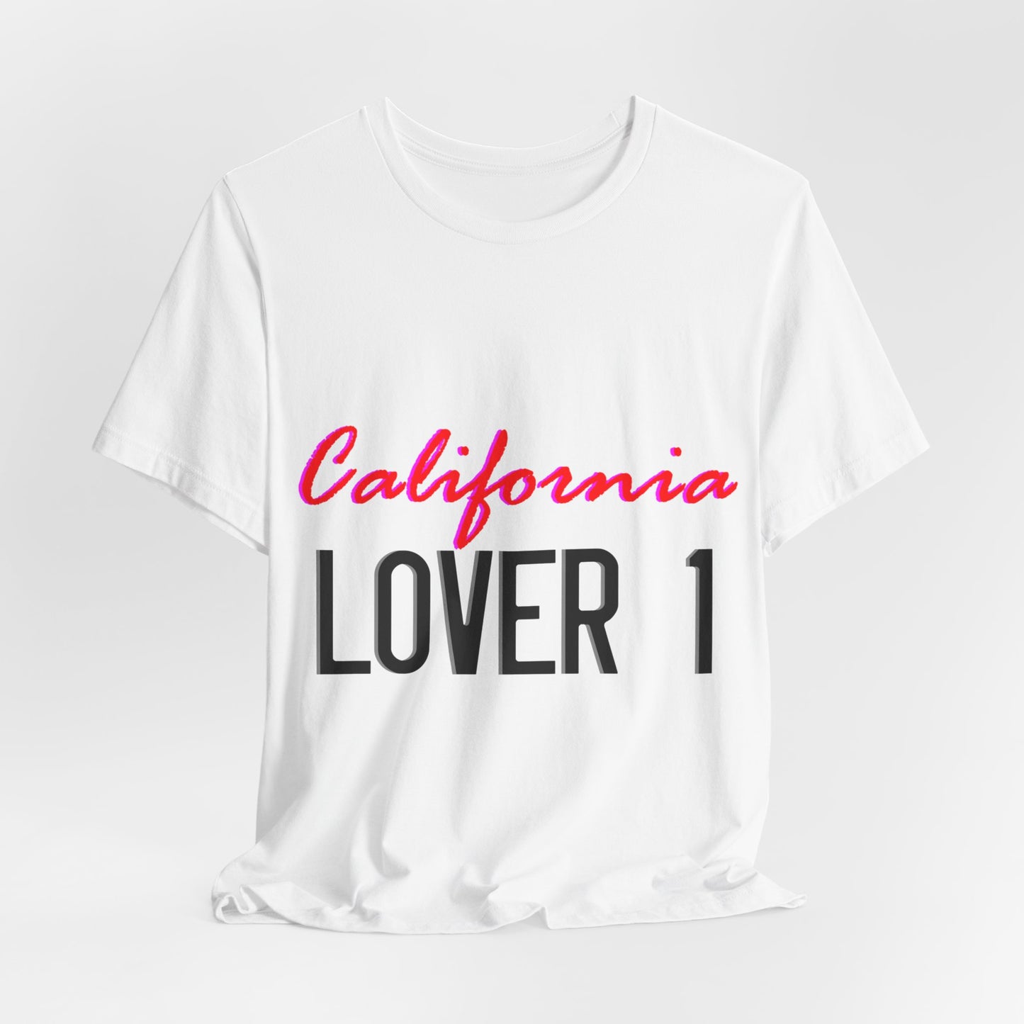 LOVER 1 - California License Plate Unisex Jersey Short Sleeve T Shirt