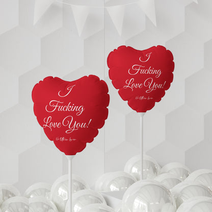 ‘I F’ing Love You’ Red Heart Balloon – Valentine’s Day Gift, Romantic Decor