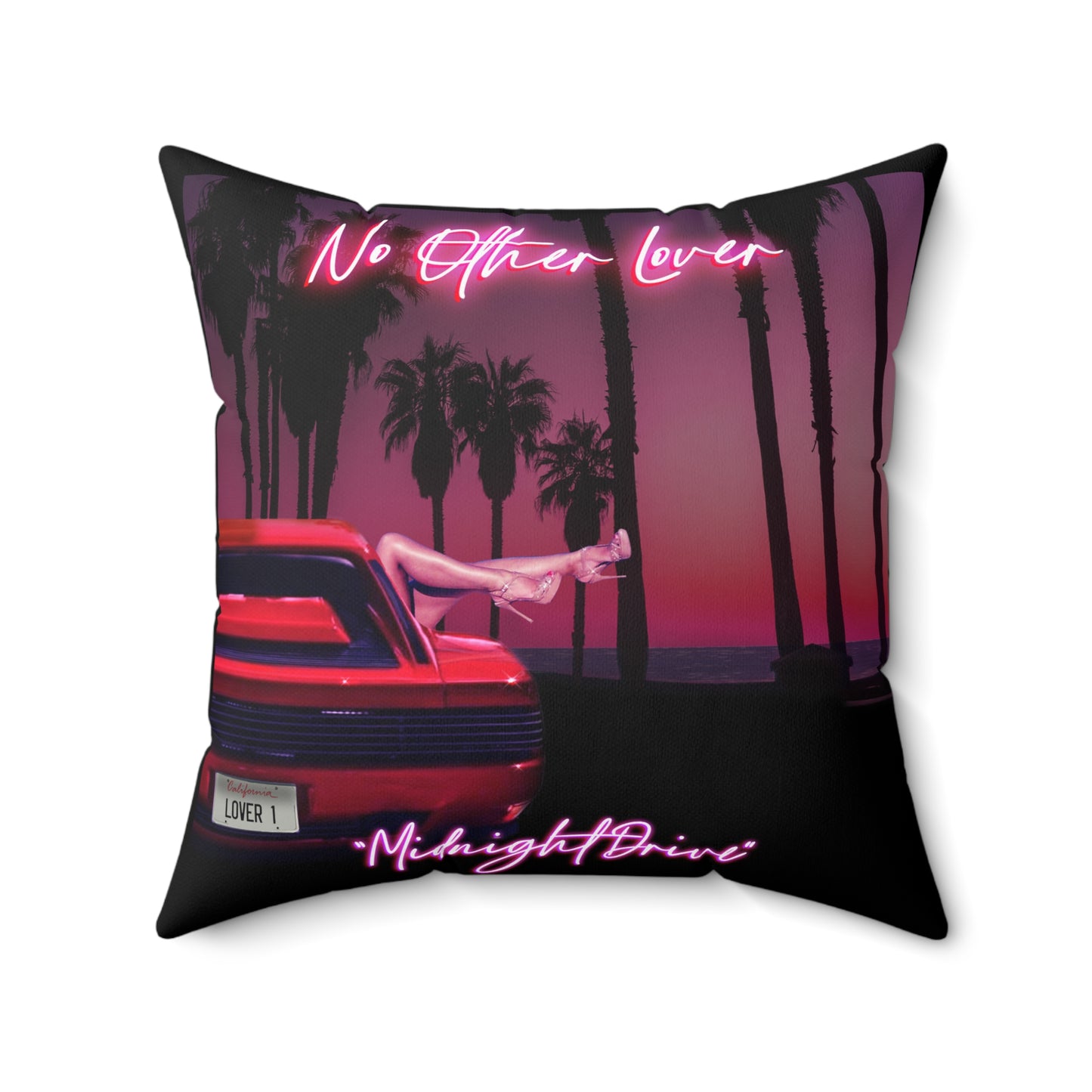 Midnight Drive Square Pillow Cushion