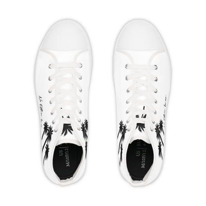 Palm Paradise Men's High Top Sneakers