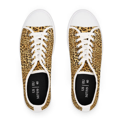 Leopard Print 'Wild' Women's Low Top Sneakers