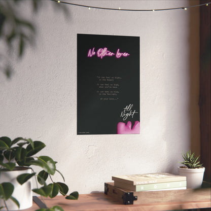 All Night - No Other Lover Band Music 80s Inspired Art Poster