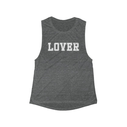LOVER Women's Flowy Scoop Muscle Tank Top Vest