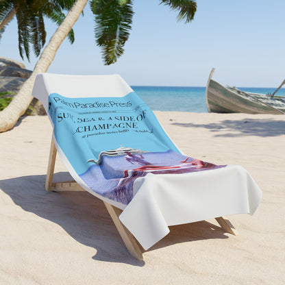 Palm Paradise 'Champagne' Beach Towel