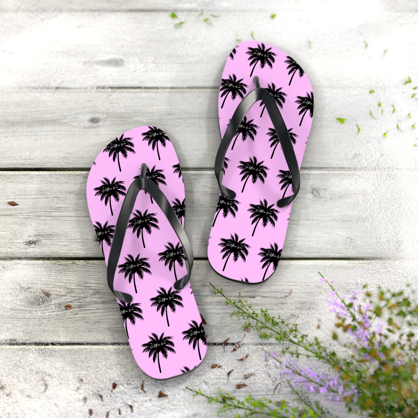 Palm Paradise Flip Flops - Pink