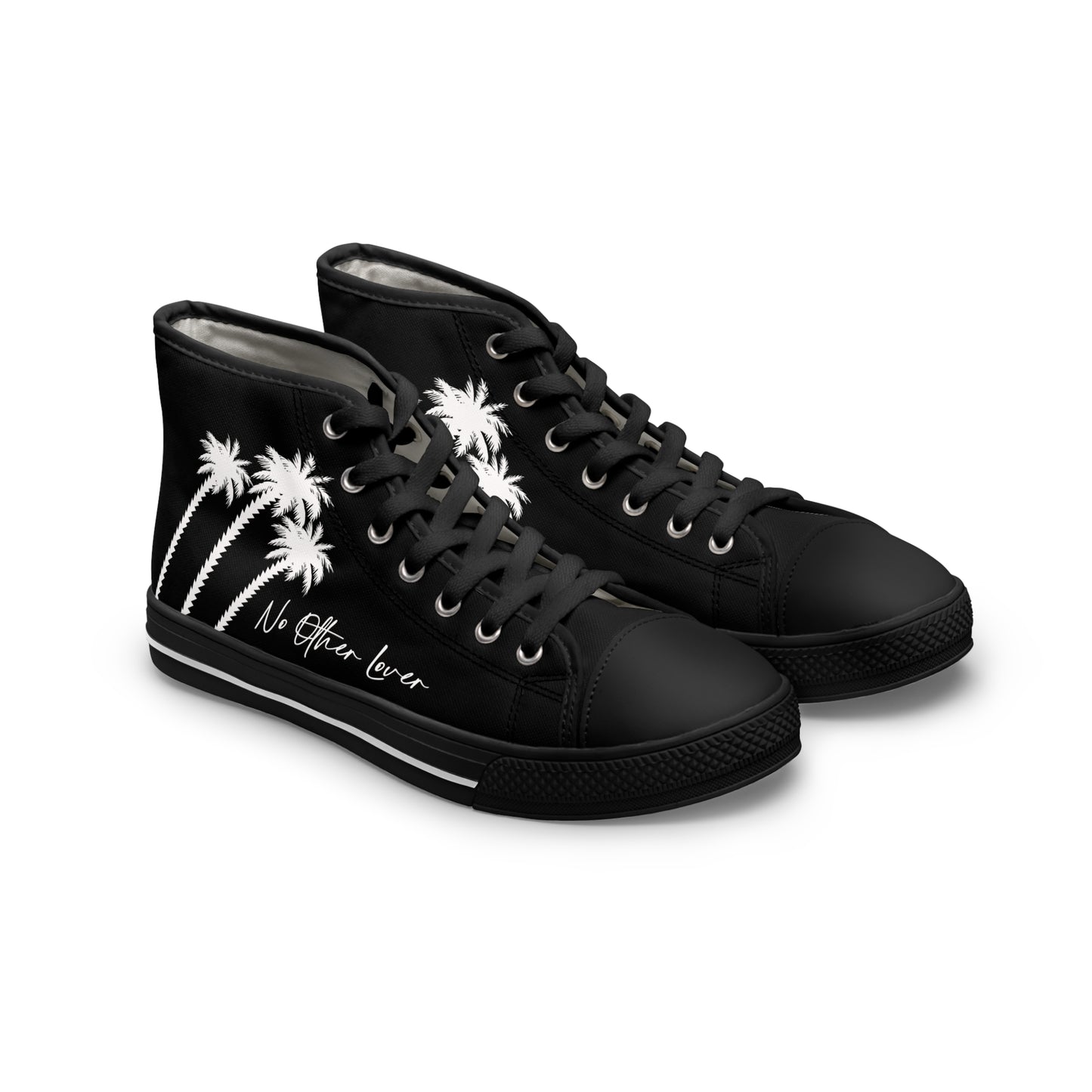 No Other Lover Palm Paradise Baskets Montantes Femme (Édition Noire)
