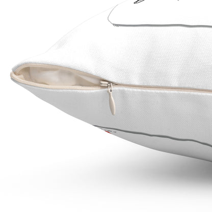 Ace of Hearts 'Don't Let Me Go' White Square Pillow