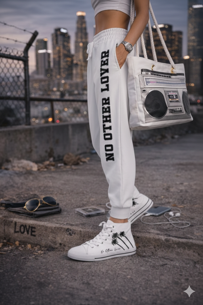 No Other Lover Logo Jogging Pants (White Edition)