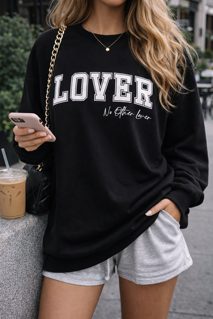 LOVER Varsity Sweatshirt - Unisex, Crewneck | No Other Lover Edition