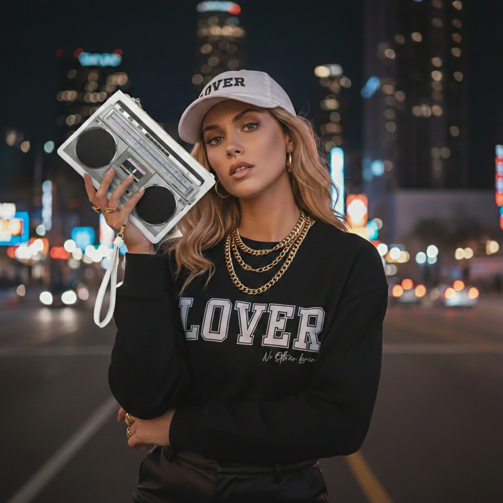 Ghetto Blaster 'Boom Box' Clutch Bag - Medium