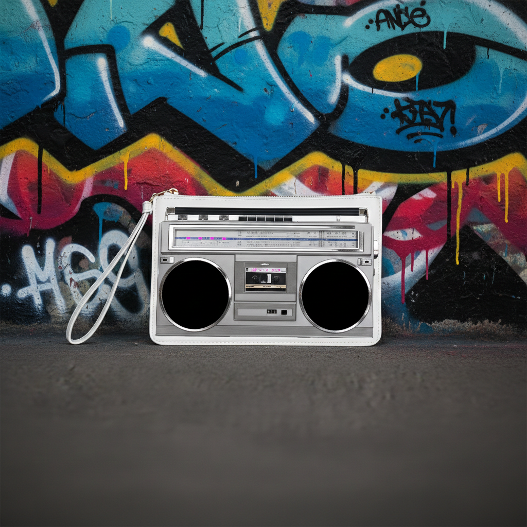 Ghetto Blaster 'Boom Box' Clutch Bag - Medium