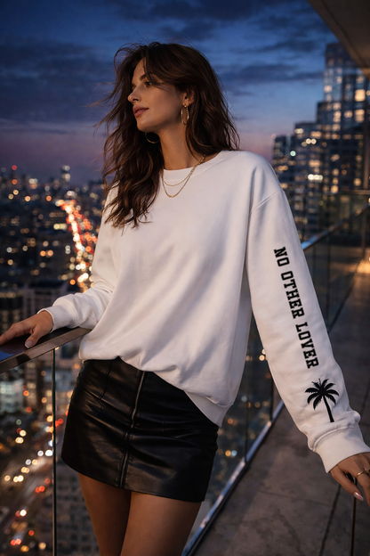 No Other Lover Palm Sleeve Sweatshirt Unisex Crewneck | Noir City Edition
