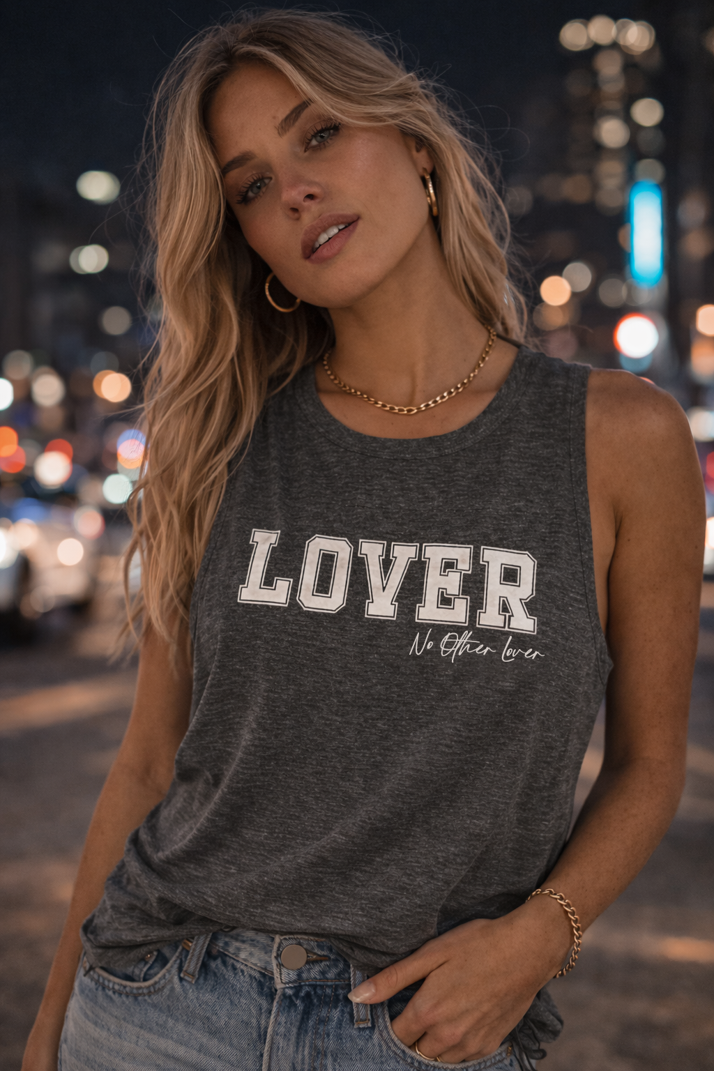 LOVER Flowy Muscle Tank Top Vest