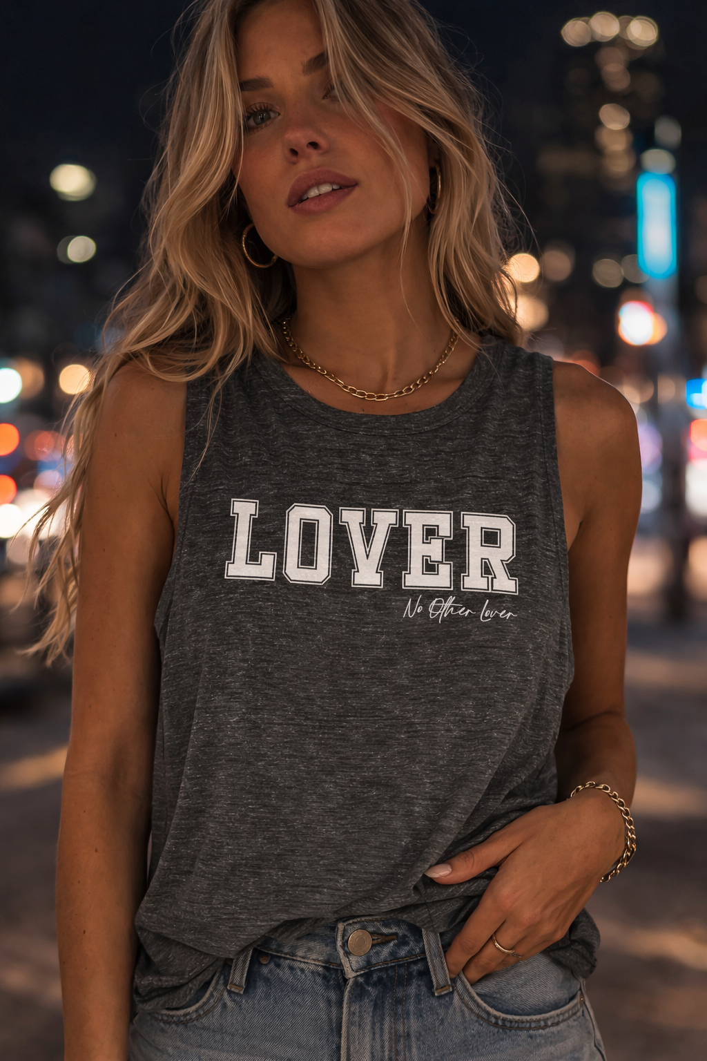 LOVER Flowy Muscle Tank Top Vest