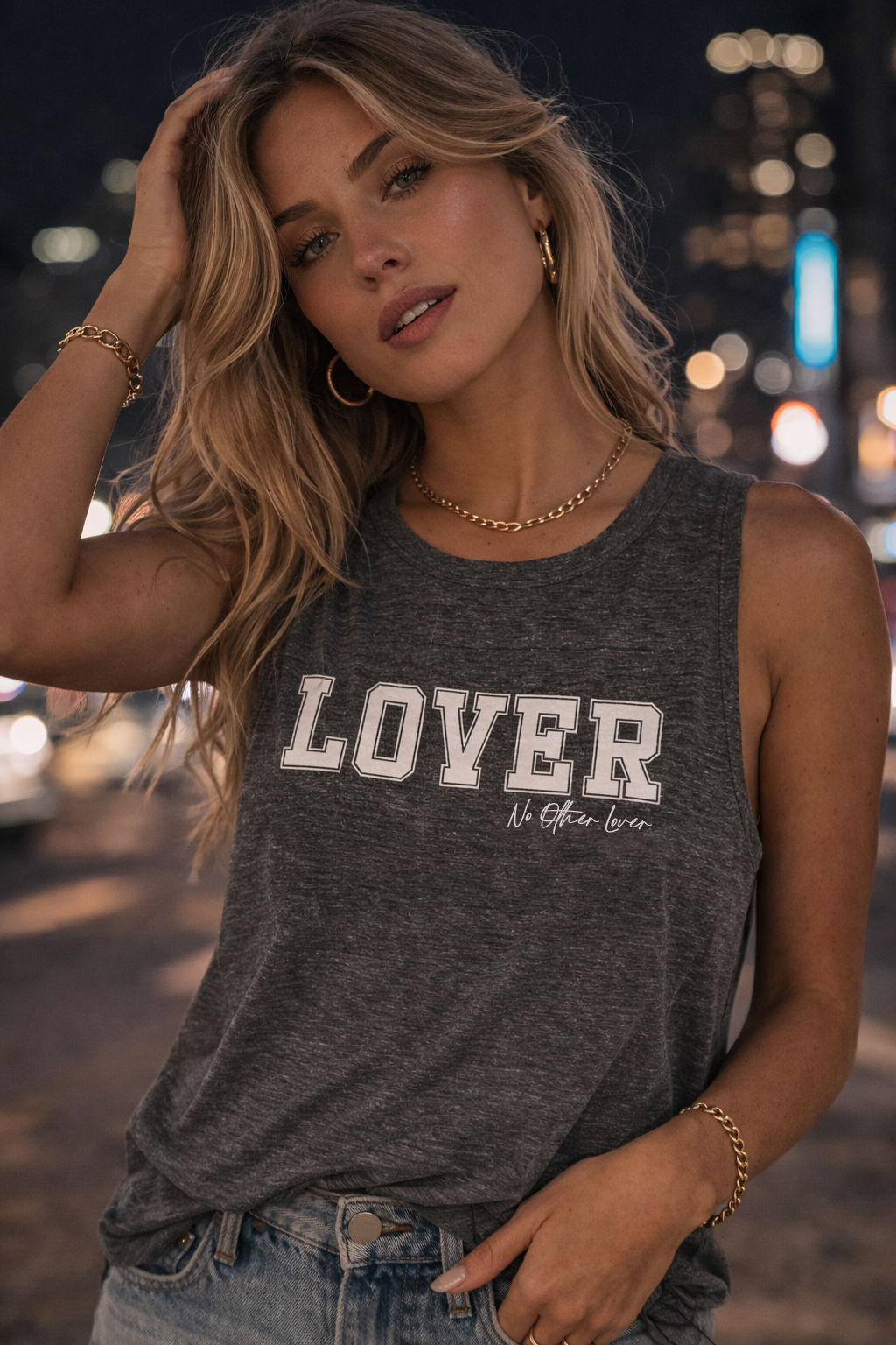 LOVER Flowy Muscle Tank Top Vest