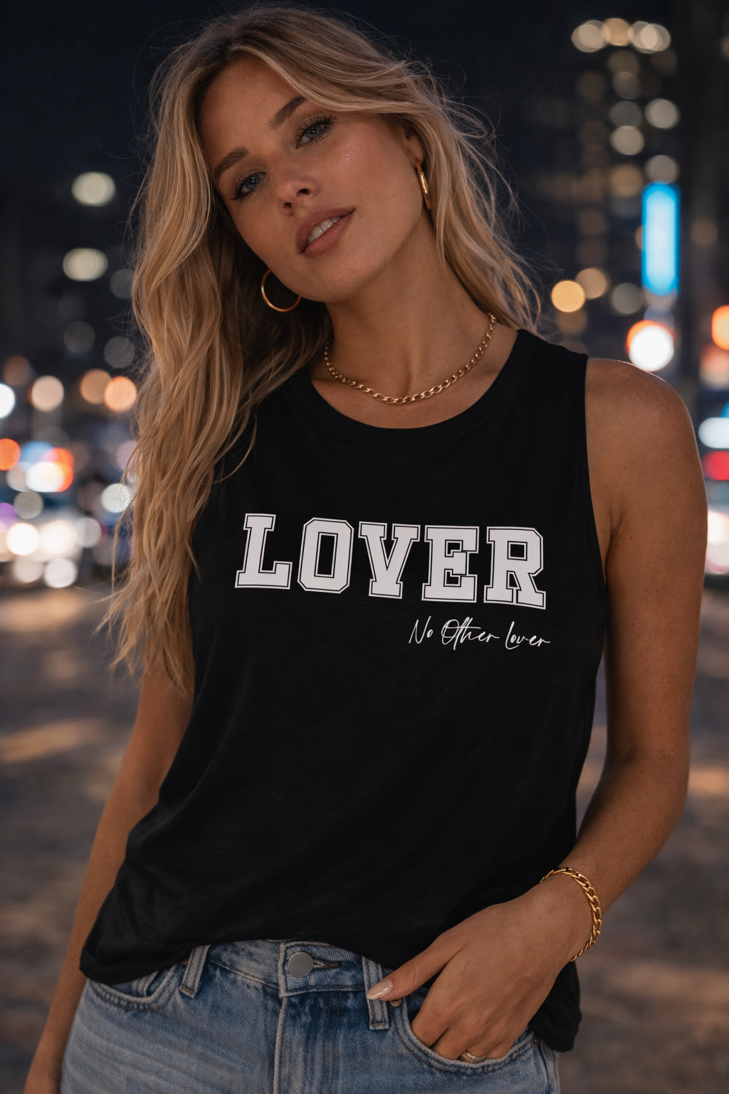 LOVER Flowy Muscle Tank Top Vest