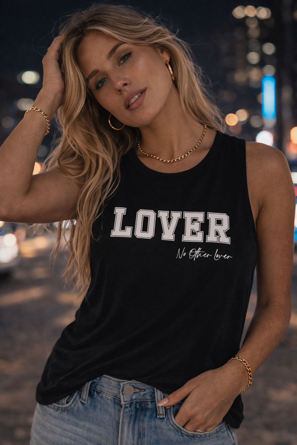 LOVER Flowy Muscle Tank Top Vest