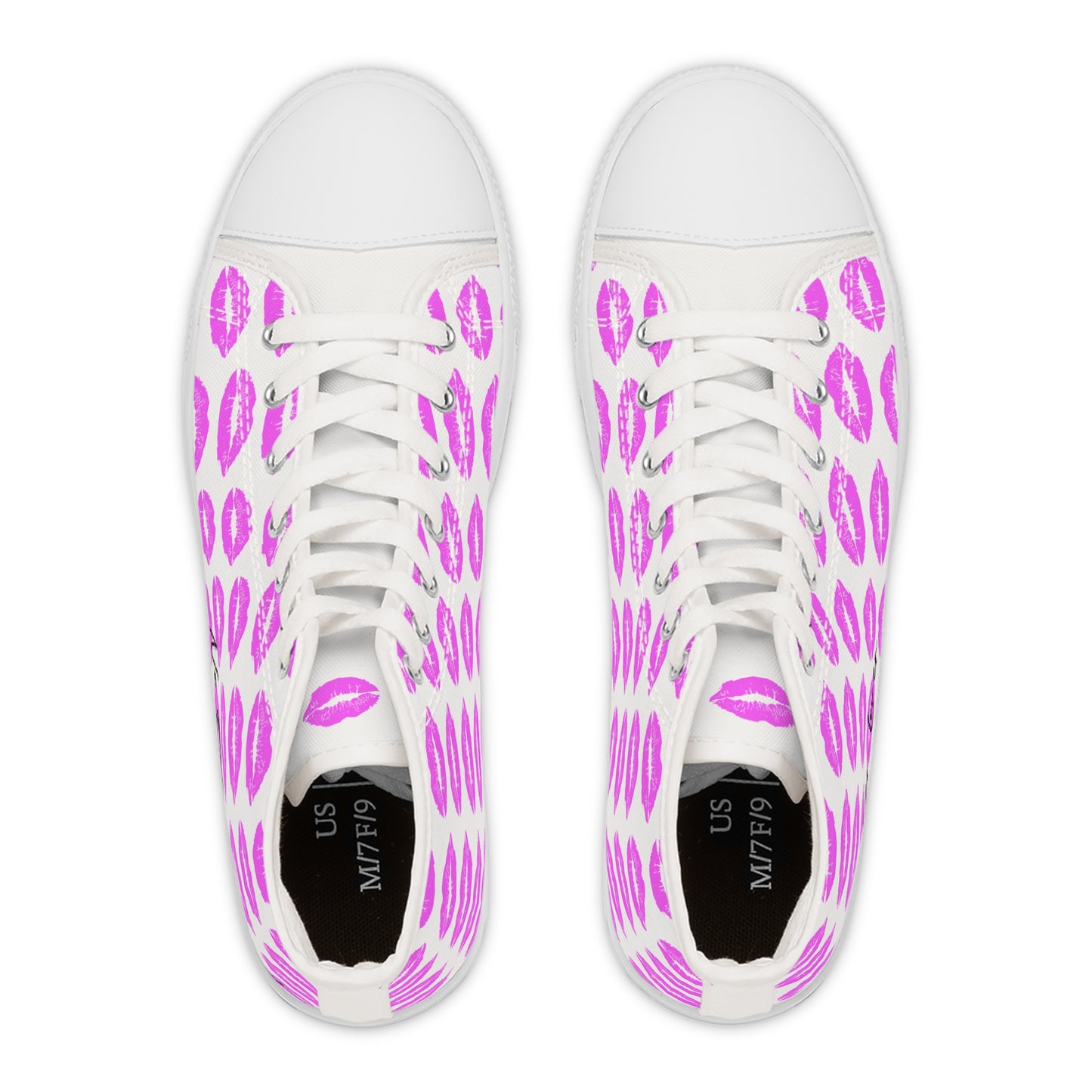 Kisses All Over Women's High Top Sneakers