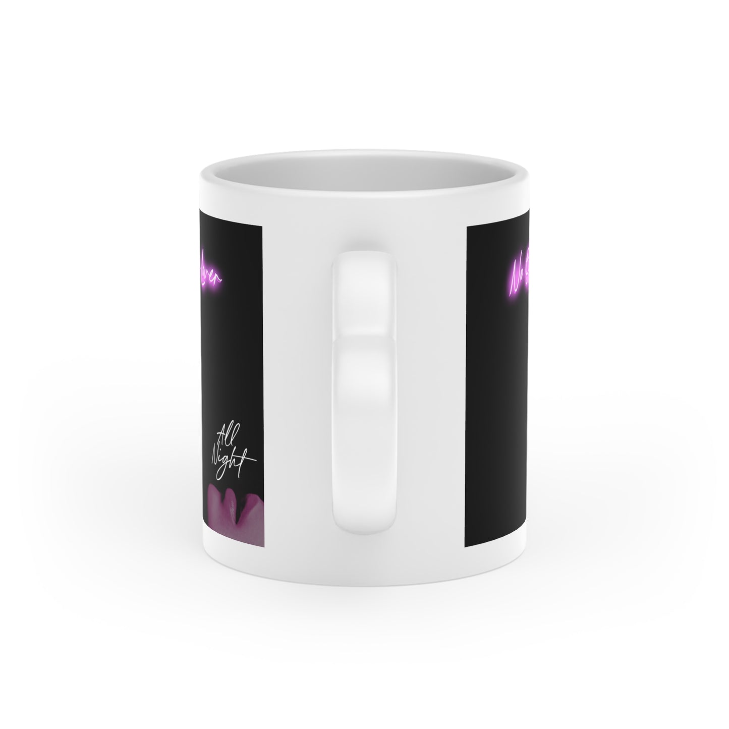 All Night Heart-Shaped Mug