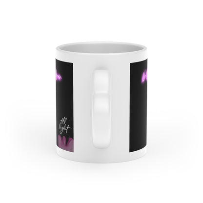 All Night Heart-Shaped Mug