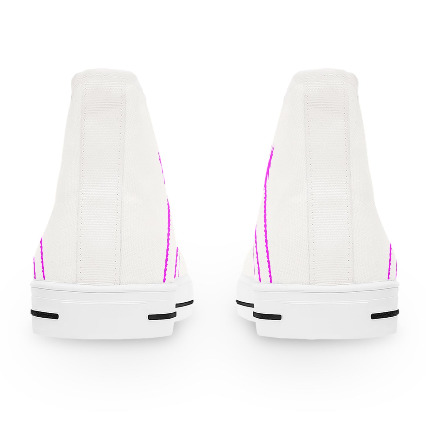 Palm Paradise Neon Pink Women's High Top Sneakers