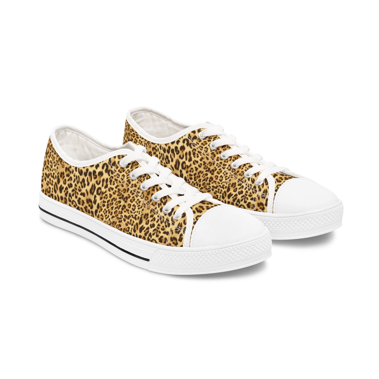 Leopard Print 'Wild' Women's Low Top Sneakers