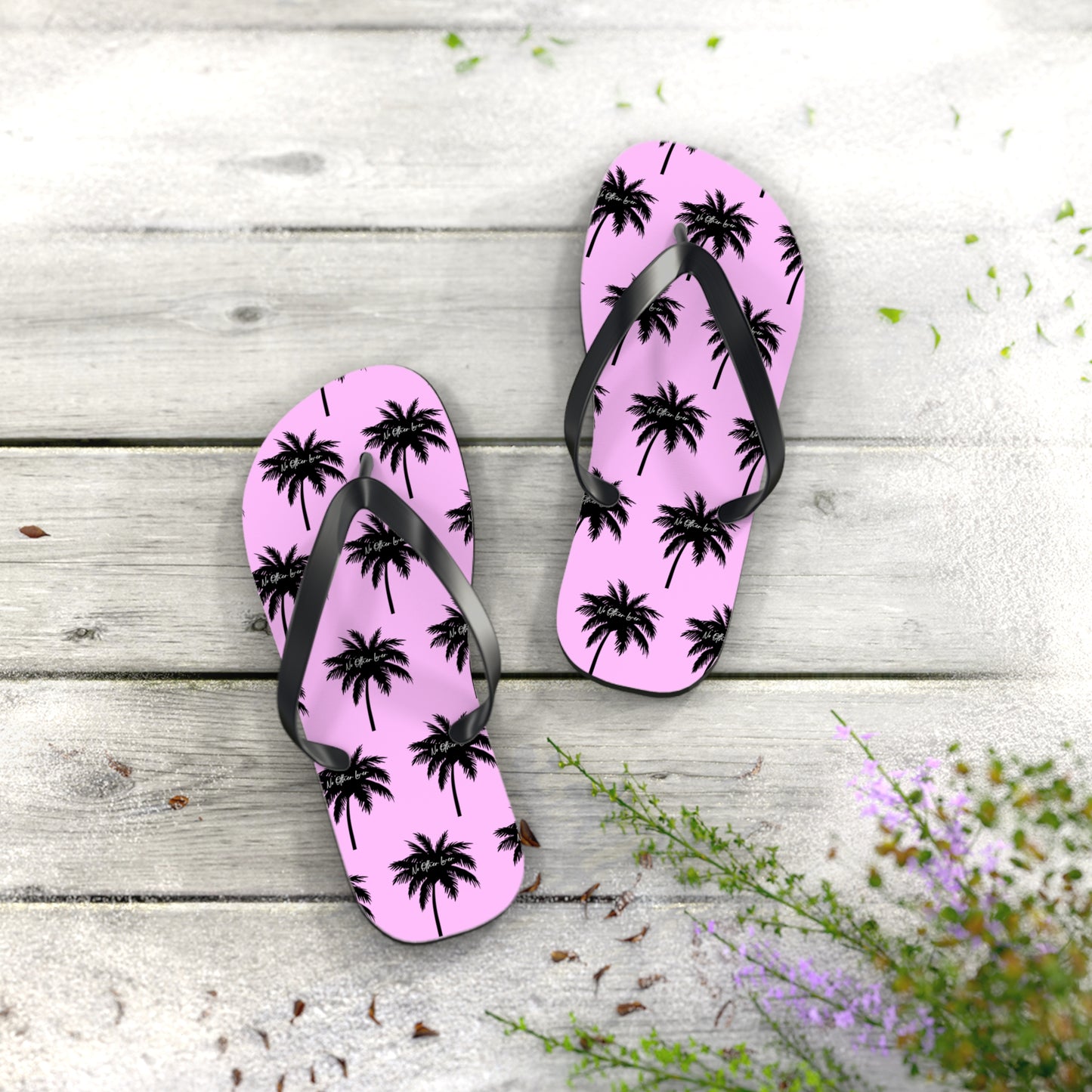 Palm Paradise Flip Flops - Pink