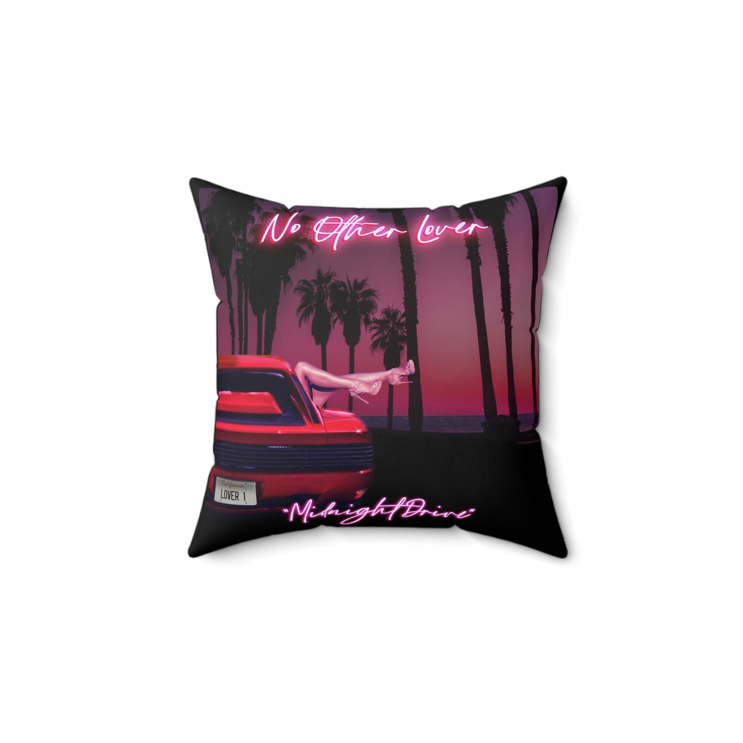 Midnight Drive Square Pillow Cushion