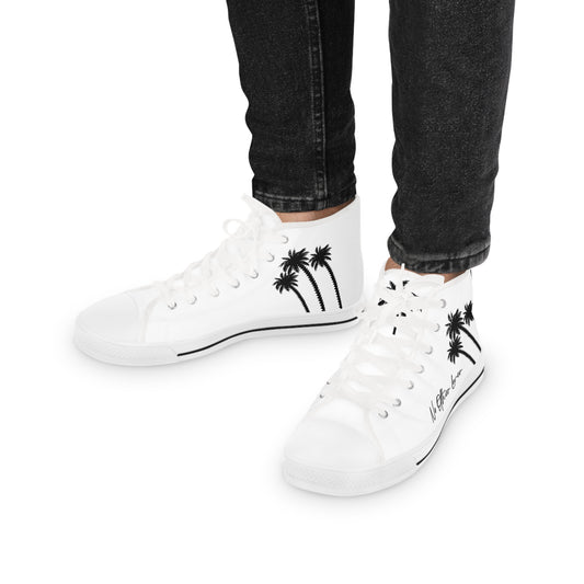 Palm Paradise Men's High Top Sneakers