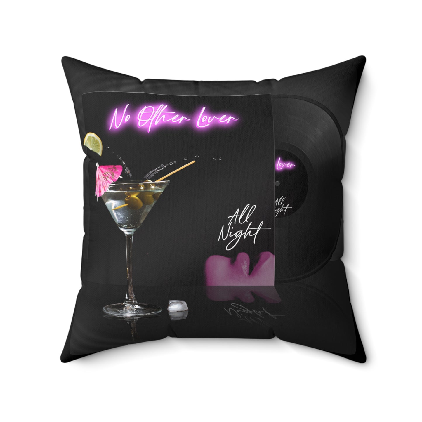 All Night 'Martini' Square Pillow Cushion