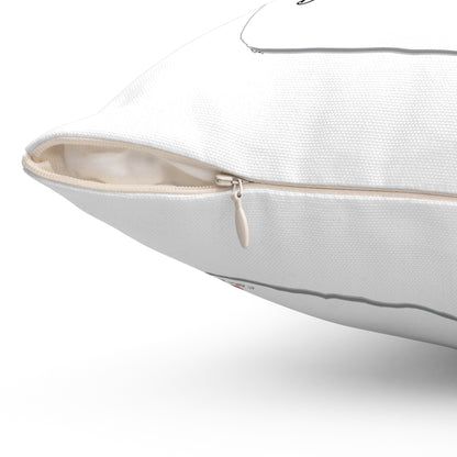Ace of Hearts 'Don't Let Me Go' White Square Pillow