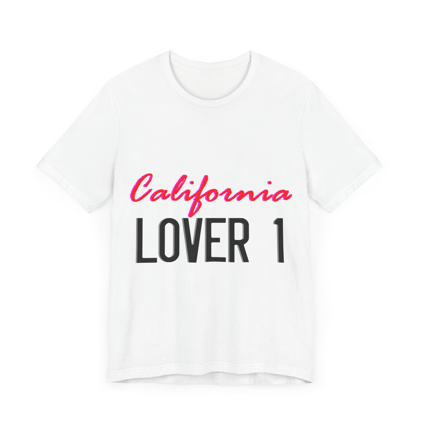 LOVER 1 - California License Plate Unisex Jersey Short Sleeve T Shirt