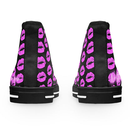 Kisses All Over Women's High Top Sneakers