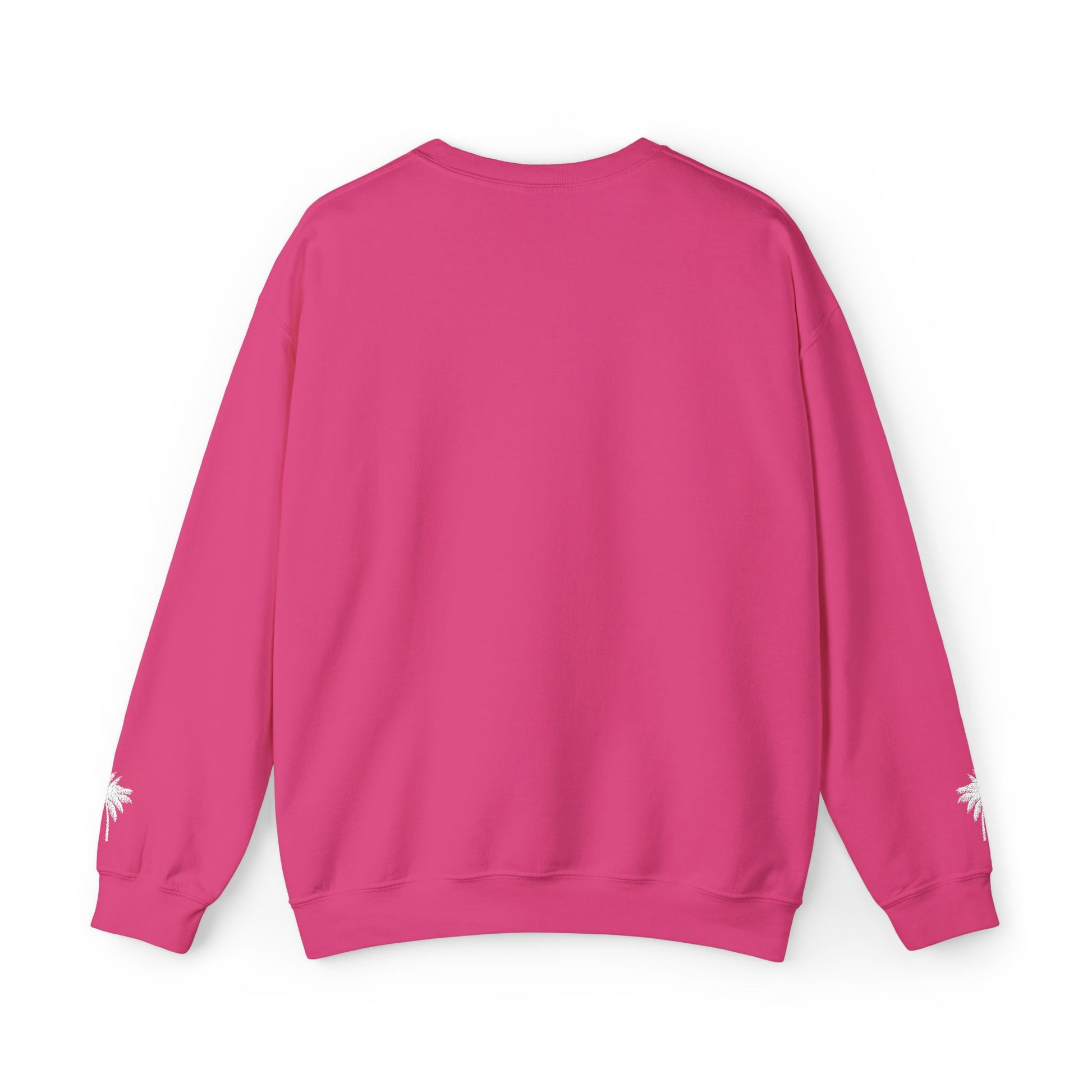 Hot pink No Other Lover LOVER Palms Sweatshirt on a white background