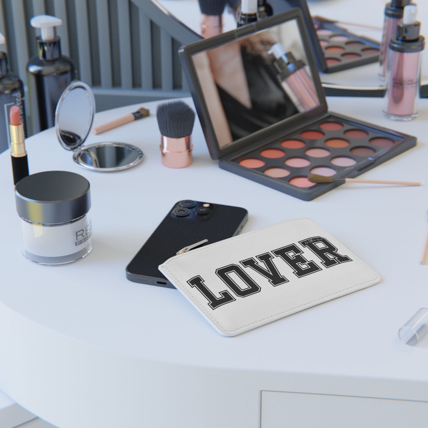 LOVER Black & White Mini Clutch Bag