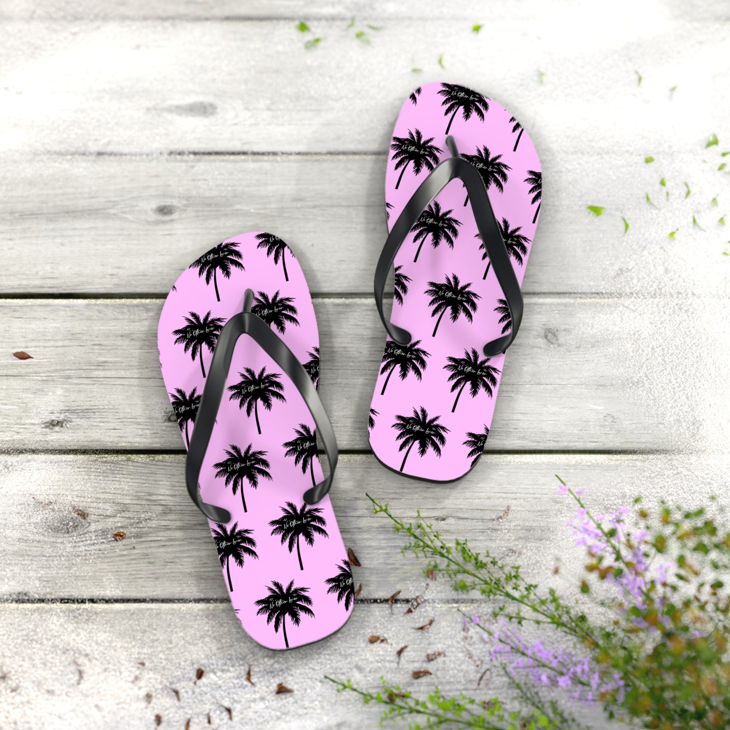 Palm Paradise Flip Flops - Pink