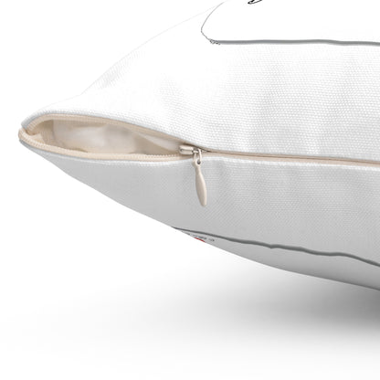 Ace of Hearts 'Don't Let Me Go' White Square Pillow