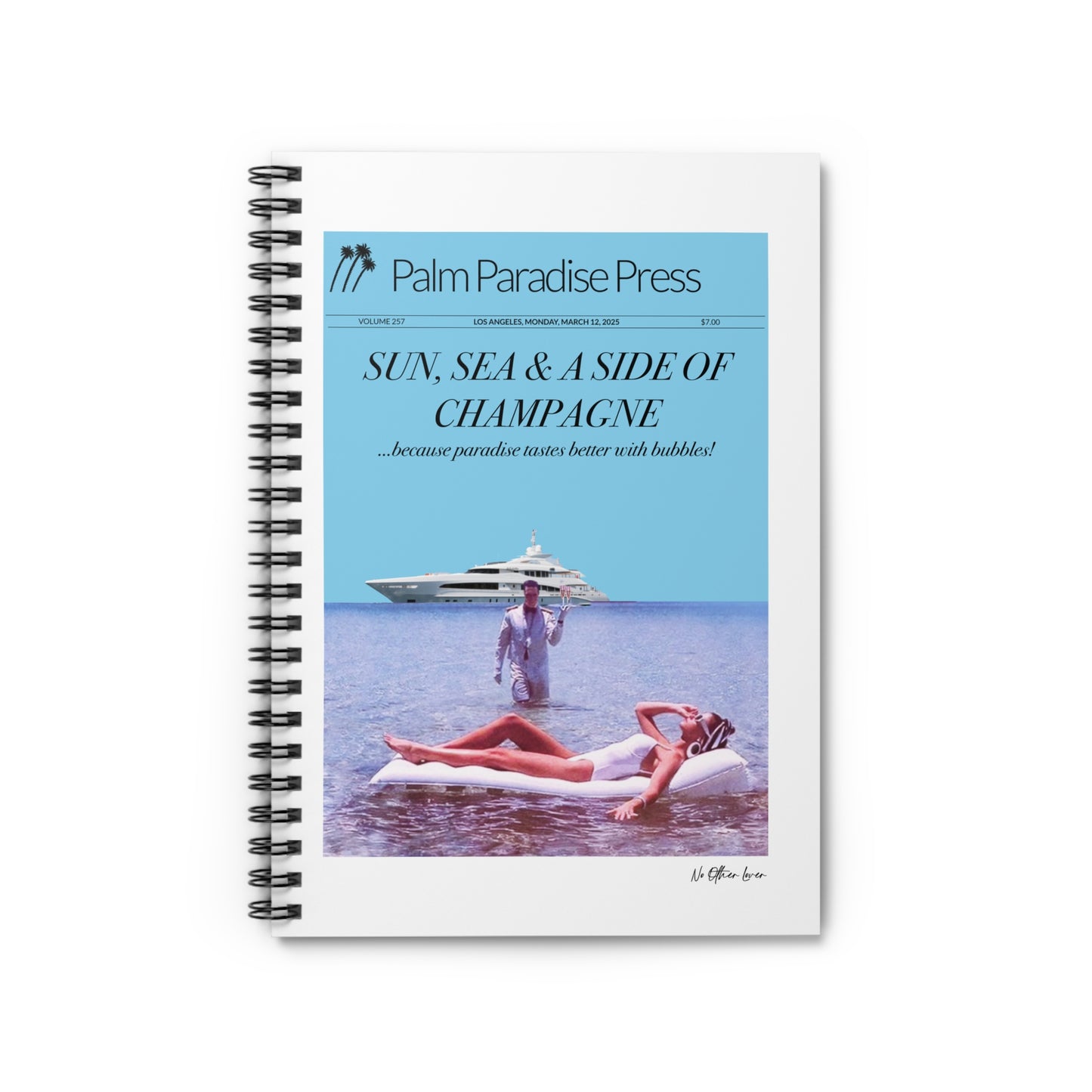 Palm Paradise 'Champagne' Spiral Ruled Notebook