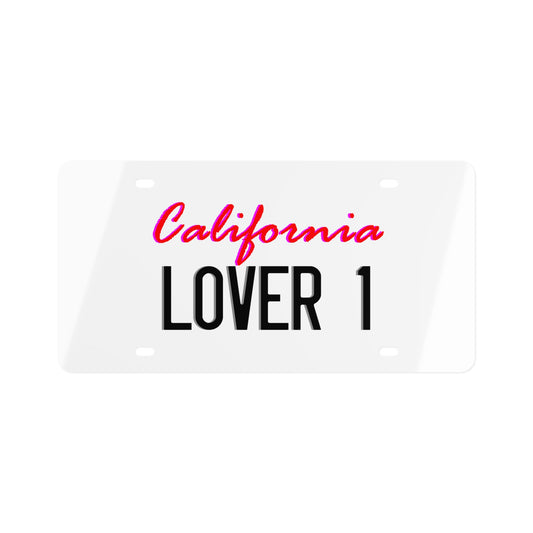 LOVER 1 California License Plate